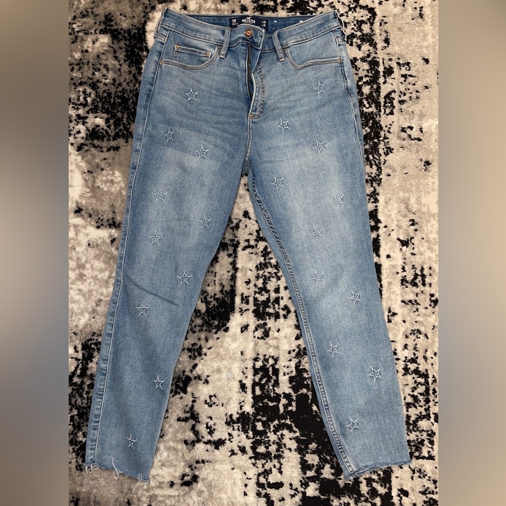 Size 11 light washed jeans with embroidered stars